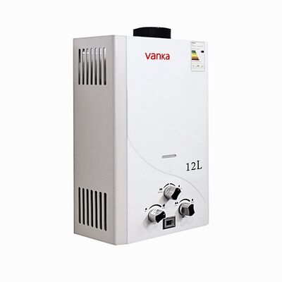 سخان مياه فوري بدون خزان يعمل بالغاز المسال سعة 12 لتر بتصميم محمول مثبت على الحائط للاستخدام المنزلي والفنادق والشقق والمناطق الريفية