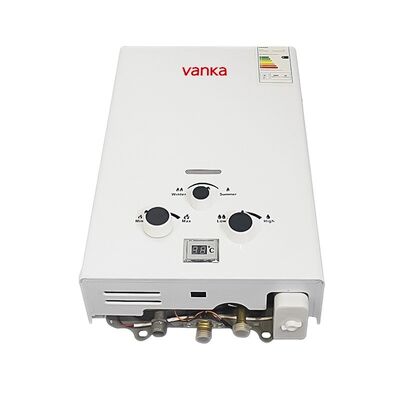 سخان مياه غاز مسال مثبت على الحائط مع مدخنة محمولة مع نحاس خالٍ من الأكسجين للاستخدام المنزلي والفندقي والشقق والاستخدام التجاري