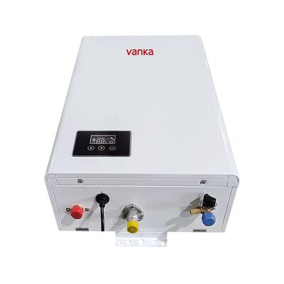 سخان مياه غاز رقمي أبيض 16 لتر مزود بتحكم حراري، مدخنة مفردة، موفر للطاقة، تشغيل هادئ