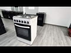 4 فرن الغاز الحارق مع الشواية الحرارية ومرفق الزجاج المقاوم للاستخدام المنزلي